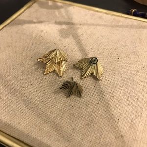 Mini sunburst gold-plated stud earrings